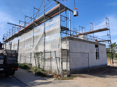 Haus 2 - die Rohbauarbeiten gehen planmäßig voran