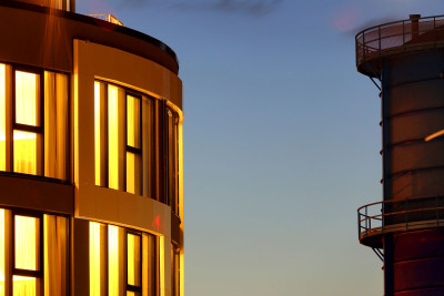 Hotel und Gaskessel
